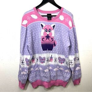 Disney Pixar Turning Red Mei Red Panda Holiday Sweater BoxLunch Exclusive XL